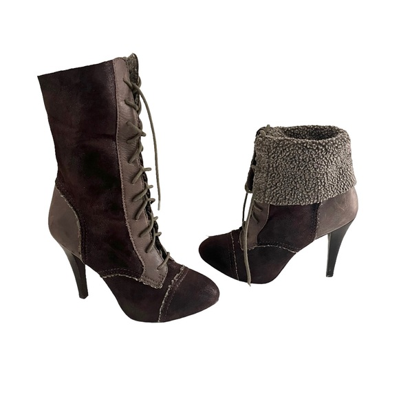 MAX STUDIO Bootie/Mid-Calf Boot Faux Shearling - Picture 7 of 15